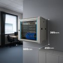 Extralink Szafa rack 6U 600x450 Szara montowana na ścianie