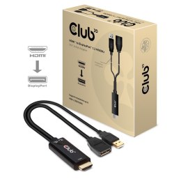 Adapter Club3D CAC-1331 (HDMI to DisplayPort Cable Adapter 4k@60HZ ompatible with Laptop, PS4/5, Xbox One, NS, Mac Mini)