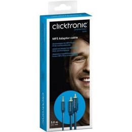Clicktronic MP3 Adapter kabel 70468 3.5 mm male (3-pin, stereo), 2 RCA male (audio left/right), 3 m