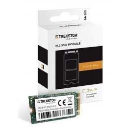 TrekStor M.2 SSD MODULE 64 GB, Write speed 300 MB/s, Read speed 560 MB/s