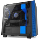 NZXT H400 Side window, Black/Blue, Micro ATX, Power supply included No