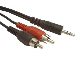 Cablexpert 1.5m, 3.5mm/2xRCA, M/M 1.5 m, Black, Red, White