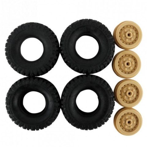 Ciężarówka wojskowa WPL B-14K 1:16 4x4 - KIT - Żółty