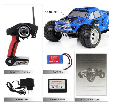 High Speed Monster Truck 1:18 4WD 2.4GHz - Czerwony