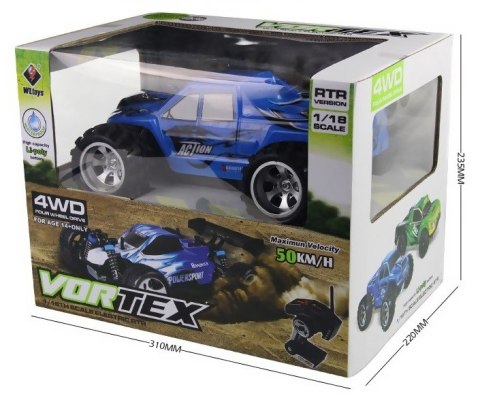 High Speed Monster Truck 1:18 4WD 2.4GHz - Niebieski