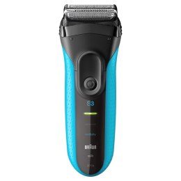 Braun Electric Shaver 3010s Wet use, Rechargeable, Charging time 1 h, Ni-MH, Batteries, Blue