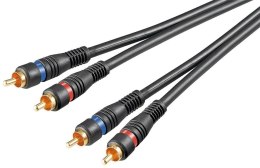 Goobay | Audio cable | Plug | RCA | RCA | Black | 1.5 m