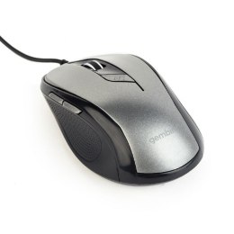 Gembird Mouse MUS-6B-01-BG USB, Wired, No, Standard, No, Black/ Space Grey