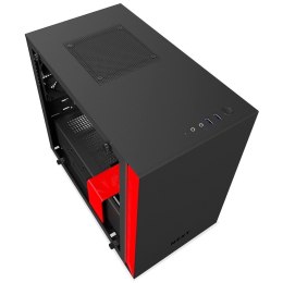 NZXT H200 Side window, Black/Red, ITX, Power supply included No