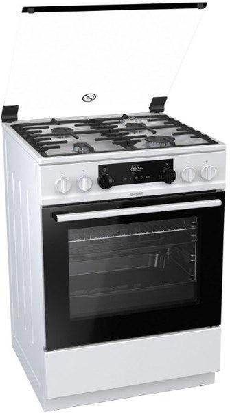 Gorenje Cooker K634WF Hob type Gas, Oven type Electric, White, Width 60 cm, Electronic ignition, Grilling, LED, 71 L, Depth 60