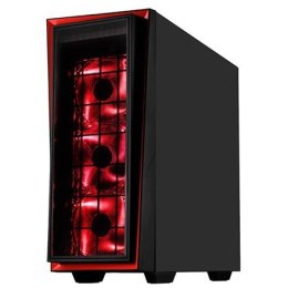 SilverStone Red Line 06 + LED fans Side window, USB 3.0 x2, USB 2.0 x 2, Mic x1, Spk x1, Black with red trim, ATX, Power supply