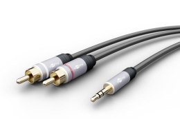 Goobay 78739 MP3 jack to cinch audio adapter kabel, 3 m