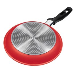Stoneline Gourmundo 18253 Frying Pan, 24 cm, Glass ceramics, induction, electric, gas, Red, Non-stick coating,