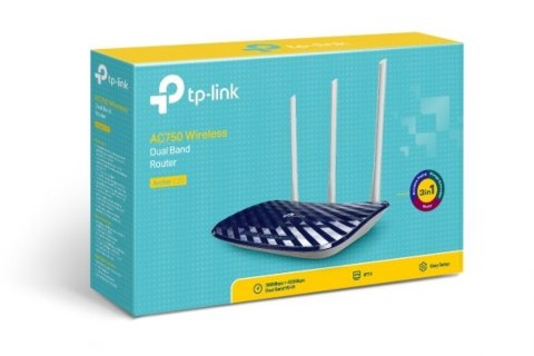 TP-LINK | Router | Archer C20 | 802.11ac | 300+433 Mbit/s | 10/100 Mbit/s | Porty Ethernet LAN (RJ-45) 4 | Obsługa sieci mesh Ni