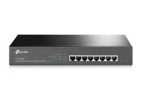 TP-LINK | Przełącznik | TL-SG1008MP | Niezarządzalny | Biurkowy/do montażu w szafie | Porty 1 Gb/s (RJ-45) w liczbie 8 | Porty P