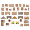 Kolorowe klocki drewniane - miasto - 32 elementy
