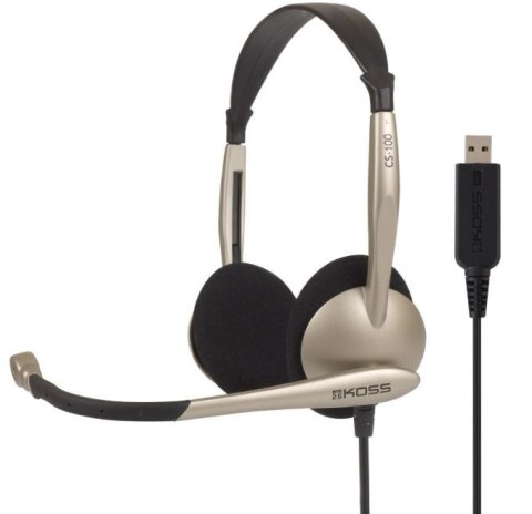 Koss | CS100 | Słuchawki | Przewodowe | Nauszne | Mikrofon | Czarny/Złoty