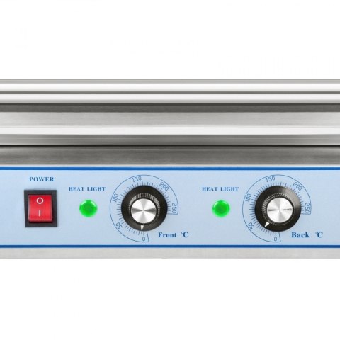 Grill rolkowy z pokrywą roller grill podgrzewacz do parówek 11 rolek