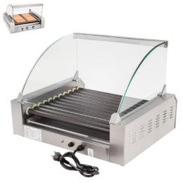 Grill rolkowy z szybą Roller grill z rolkami z teflonu 11T