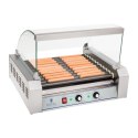 Grill rolkowy z szybą Roller grill z rolkami z teflonu 11T
