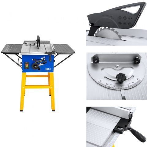 Piła pilarka tarczowa stołowa do cięcia drewna 1500W śr. 254mm