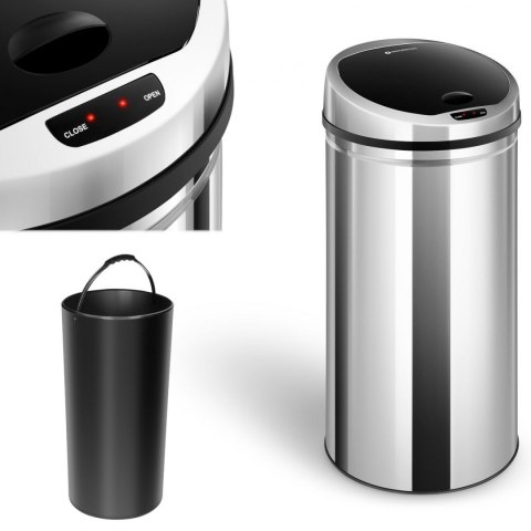 Automatyczny kosz kubeł na śmieci odpadki z czujnikiem ruchu zasięg 30 cm 50 L