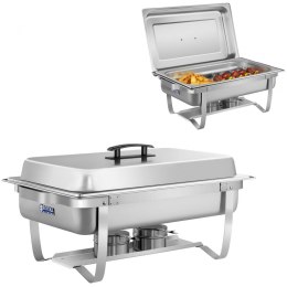 Podgrzewacz do potraw na pastę stalowy GN1/1 + Pojemnik GN