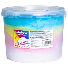 Kolorowa tęczowa wata cukrowa Rainbow Cotton Candy 10L