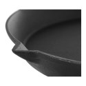 Patelnia żeliwna okrągła gładka z drewnianą rączką śr. 30cm