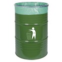 Plenerowy pojemnik kubeł kosz na śmieci wytrzymały stalowy BECZKA 200L