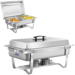 Podgrzewacz do potraw na pastę stalowy GN1/2 2 x GN1/4 + Pojemniki GN