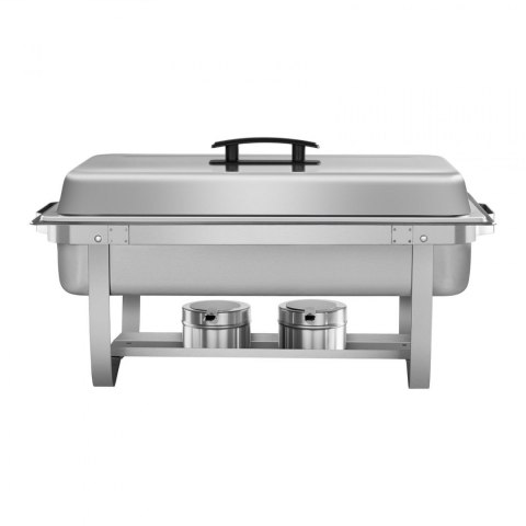Podgrzewacz do potraw na pastę stalowy GN1/2 2 x GN1/4 + Pojemniki GN