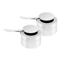 Podgrzewacz do potraw na pastę stalowy GN1/2 2 x GN1/4 + Pojemniki GN