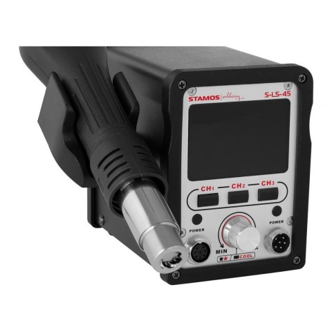 Stacja lutownicza kolbowa HOT AIR 70W LCD S-LS-45 - ZESTAW 9el.