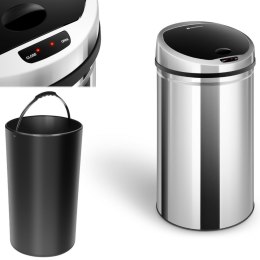 Automatyczny kosz kubeł na śmieci odpadki z czujnikiem ruchu zasięg 30 cm 40 L