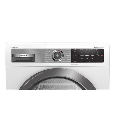 Bosch Dryer mashine WTX8HEL9SN Front loading, Heat pump, 9 kg, Energy efficiency class A+++, White, Display, TFT, Depth 60 cm, W