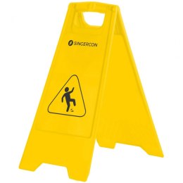 Potykacz znak ostrzegawczy dwustronny UWAGA ŚLISKO żółty Singercon CON.WS-01WF