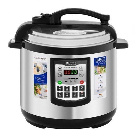 Wielofunkcyjny szybkowar garnek ciśnieniowy elektryczny 1250W 8 L + Miarka