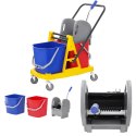 Wózek zestaw serwisowy do sprzątania podwójny wiadro 2 x 20l Singercon CON.CT-2X
