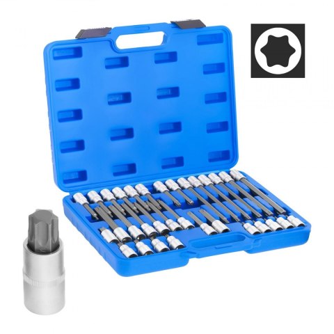 Zestaw kluczy trzpieniowych nasadkowych ampulowych HEX TORX XZN 1/2" cala MSW 88 elem.