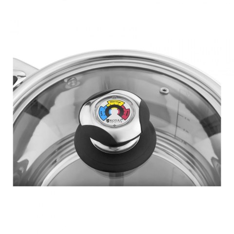 Zestaw komplet garnków kuchennych ze stali nierdzewnej 16 elem. Royal Catering RCST-16PI