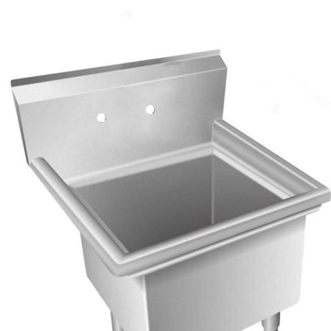 Zlew gastronomiczny ze stali nierdzewnej basen jednokomorowy 60x58cm