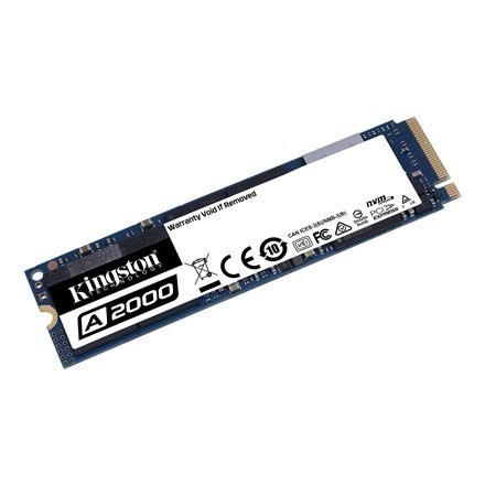 Kingston A2000 1000 GB, SSD interface M.2 NVME, Write speed 2000 MB/s, Read speed 2200 MB/s