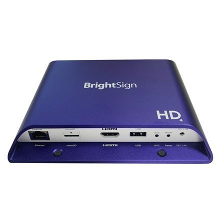 BrightSign HD1024 Expanded I/O Player Mainstream HTML5 player with expanded I/O package