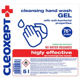 Żel antybakteryjny do dezynfekcji odkażania rąk CLEOXEPT- 5L