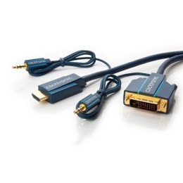 Clicktronic 70139 Casual HDMI/DVI and audio adapter cable, 3 m