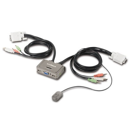 Edimax 2-Port USB KVM Switch with Cables and Audio Support EK-2U2CA
