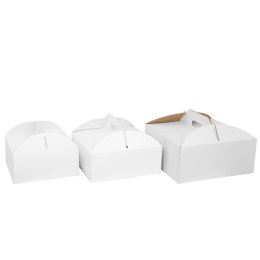 Opakowanie pudełko na TORT z rączką białe 30x30x12cm 25szt.