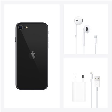 Apple iPhone SE Black, 4.7 ", Retina IPS LCD, 750 x 1334 pixels, Apple A13 Bionic, Internal RAM 3 GB, 128 GB, Dual SIM, nano-SIM