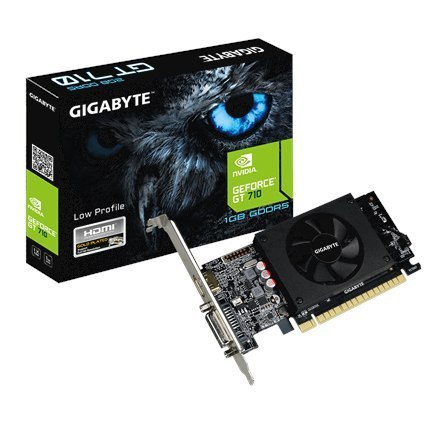 Gigabyte GV-N710D5-1GL 2.0 NVIDIA, 1 GB, GeForce GT 710, GDDR5, PCI-E 2.0 x 8, HDMI ports quantity 1, Memory clock speed 4200 MH